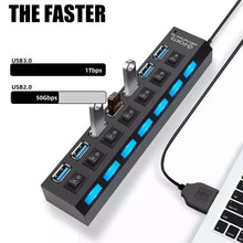 Načítať obrázok do zobrazovača galérie, USB Hub so 7 portami

