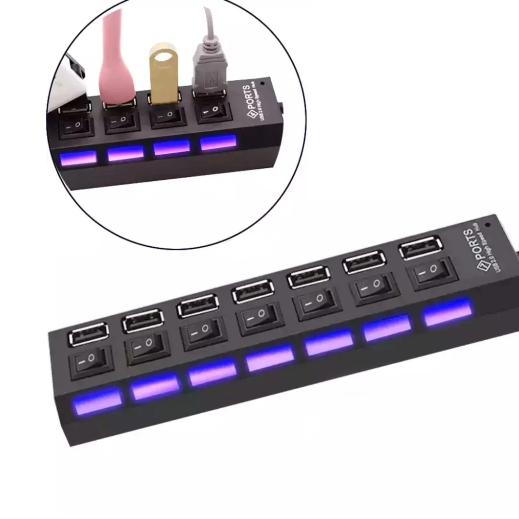 USB Hub so 7 portami