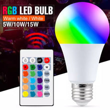 Načítať obrázok do zobrazovača galérie, RGB a BIELA ŽIAROVKA S DIAĽKOVÝM OVLÁDANÍM
